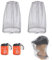 MIPIACE 2 Pièces Filet de Tête de Moustique Moustique Protection de Tête Filet avec Sac de Transport Anti-Moustique Chapeau Masque pour Camping Jungle Randonnée l'escalade Équipement