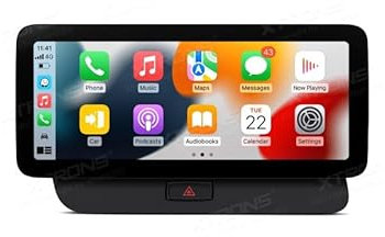 Estock1 - CarTablet Android 12 compatible para Audi Q5 2009-2017 Radio de coche Navegador USB WI-FI Bluetooth Mirrorlink CarPlay Integrado (8 GB RAM 128 GB Rom) 12,3 