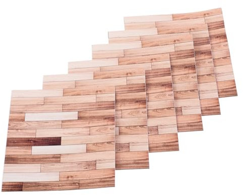 Cabilock 1bolsa Azulejos Adhesivos Diseño De Madera Imitación Decoración De Paredes Para Baño y Autoadhesivos y Resistentes Al Agua