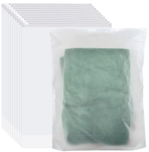 OctBird 40 PCS 50x40CM Frosted Concave Zip Pouches,Resealable Large Ziplock Bags - Packing & Organiser Bags for Clothes, Travel & Storage