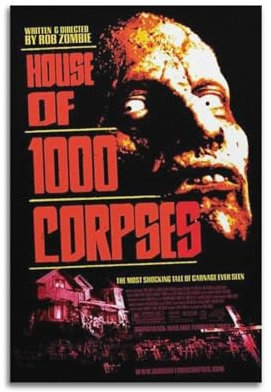 CHANGLES Filmposter House of 1000 Corpses, Kunstposter für Hausbau, ästhetische Dekoration, Leinwand, Wandkunst, Schlafzimmer-Dekor, 30 x 45 cm, ungerahmt, 24