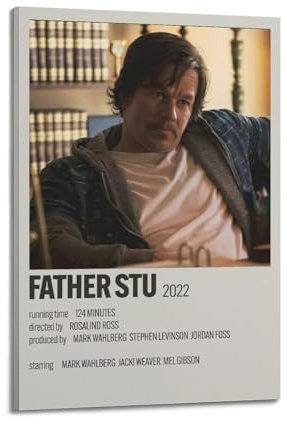 QUYEBRHFY Poster mit Aufschrift Father Stu, Vintage-Kunstposter, Filmdekoration, Druckposter, Zimmer, coole Dekoration, 60 x 90 cm, Rahmenstil
