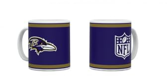 Baltimore Ravens NFL American Football – Tasse Becher Kaffeetasse Kickoff – Mattes Design zur Season 2024/2025 – 330 ml – Keramik