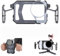 Hersmay Universal Phone Video Rig Kit with Handles + 67mm Thread Filter Adapter Phone Cage for iPhone 16 15 14 13 Vlog Live Stream Filmemaking Video Recording with Cold Shoe Tripod Mount
