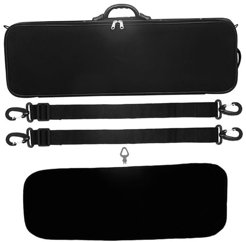 violin case 4/4 Violin Case Black Oxford Cloth Foam Square Violin Case With Hygrometer Lock Violin Accessories