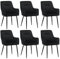 CLIPOP Esszimmerstuhl 6er Set mit Armlehne Küchenstuhl Polsterstuhl Wohnzimmerstuhl Sessel Sitzfläche aus Samt Loungesessel 6er Set für Esszimmer,Arbeitszimmer,Wohnzimmer,Schlafzimmer