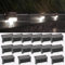 Fohil Luci Solari per Esterni, 16 Pezzi Luce Solare Led per Scale Esterne, Illuminazione a LED per Scale Esterne, Luci Solari da Giardino per Cortile, Vialetto