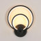 Riserva LED Wandleuchte Innen Modern, 20W Wandlampe LED Schwarz, 3000K Warmweiß, Kreative Wandleuchte Rund für Schlafzimmer, Flur, Wohnzimmer, Treppenhaus, Arbeitszimmer, Hotel