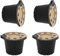 Lot de 4 dosettes de café rechargeables avec couvercle en acier inoxydable, accessoires pour filtre à café avec tamper pièces pour machine à expresso