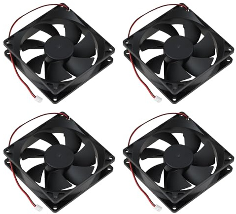 OTOTEC Ventilador de Refrigeración Sin Escobillas de CC de 2 Pines 9025S DC9025 (4 Unidades 90 X 90 X 25 Mm) para Ordenador CNC GPU Cup