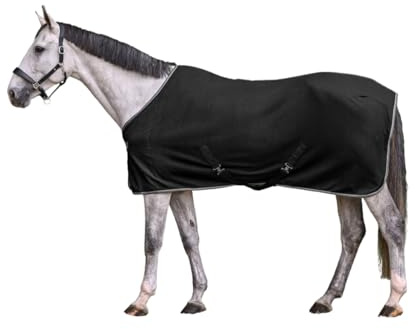 Economic Fleecedecke, Kreuzgurte, schwarz, 115 cm