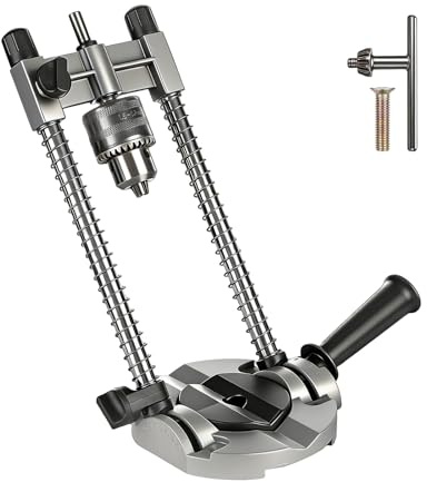 GEARCELL Drill Guide Stand Portable Press Attachment 45°–90° 13mm Chuck Jig