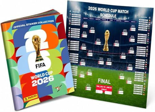TK Gruppe Timo Klingler Panini WM 2026 XXL Set - Album & Sticker - Spielplan, Stickeralbum - zum Sammeln Fußball Weltmeisterschaft 2026 (Sammelalbum)