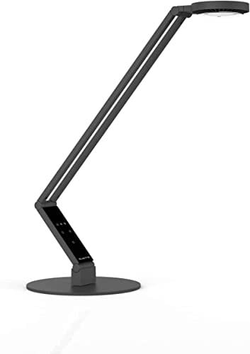 LUCTRA Table Radial Base Schreibtischlampe LED Dimmbar, schwarz, LED Schreibtischlampe Modern, Human Centric Lighting, Tischlampe Touch, LED Tischlampe, Büro Lampe LED Licht, Lampe Tisch
