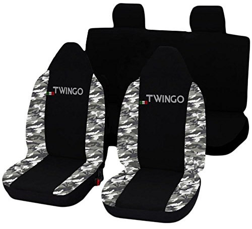 Lupex Shop Twingo N. Mch Sitzbezüge, Schwarz/Camouflage hell
