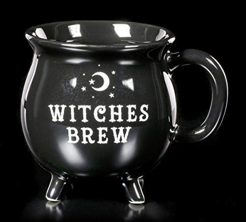 Figuren Shop GmbH Fantasy-Tasse in Kesselform - Witches Brew | Mystischer Dekoartikel, inkl. Geschenkkarton, spülmaschinen- und mikrowellengeeignet