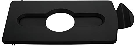Rubbermaid Commercial Products Recycling Station Stream Topper – schwarze Flaschen / Dosen Deckel