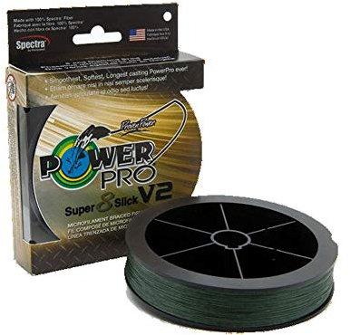 POWER PRO Tresse 8 Brins Sup 8 Slick V2 Moss Green 275m - D.0,19mm - R.15Kg - PPBISV227519MG