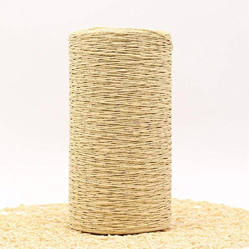 500G/Lot Raffia Straw Yarn Crochet Yarn For Knitting Straw Hat Handbags Cushions Baskets Material,khaki
