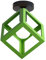 iDEGU Retro Deckenleuchte im Geometrischen Design Moderne Deckenlampe mit Würfel Lampenschirm Vintage Lampe E27 Deckenleuchte für Schlafzimmer Wohnzimmer Flur Küche Café Restaurant, 16 cm, Gelb