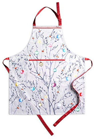 Maison d'Hermine Schürze, 100% Baumwolle (70 cm x 85 cm) | Verstellbarer Nackenriemen, Clothapron mit Mitteltasche und langen Bändern für Damen, Herren