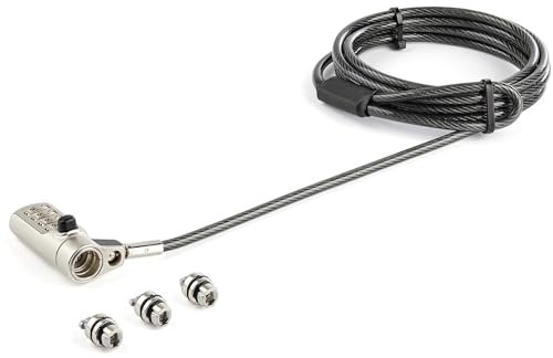 StarTech.com Câble de verrouillage à combinaison de 2 m pour ordinateur portable - Pour K-Slot, Nano, Wedge Slot