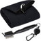 Aebor Golf Towels, Microfiber Waffle Pattern Tri-fold Golf Towel - Brush Tool Kit with Club Groove Cleaner, with Clip Men Women Golf Gifts (Black Towel+Black Brush)