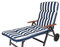 Kettler Polen KETTtex 2155 Auflage Rollliegen Alicante Blockstreifen blau-weiß Sitzpolster 200x65x9 cm (ohne Liege)