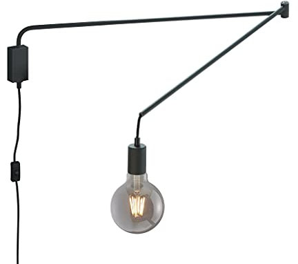 Trio Leuchten Wandleuchte Line 200200132, Metall Schwarz matt, exkl. 1x E27