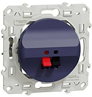 Schneider Electric - Odace prise haut parleur 1 sortie Cobalt - S550487
