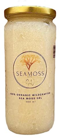Sea Moss Gel, Made with Wildcrafted, Irish Sea Moss from Grenada. Vegan. Dr Sebi Approved. (Golden, 250ml)