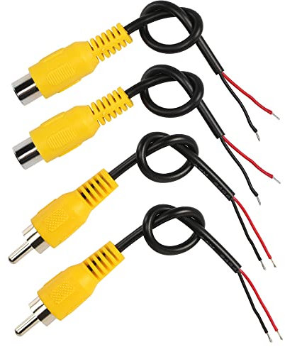 Câble audio stéréo RIIEYOCA, 0,15 m (2 x RCA, mâle, 2 x RCA, femelle, jaune)