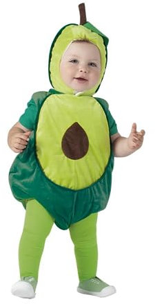 Rubies Disfraz Aguacate para bebé, Pelele con gorro y medias, Talla 1-2 años, Talla única, Unisex para Carnaval, Fiestas, Cosplay, Guarderia