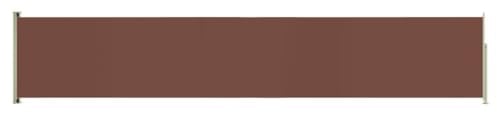 vidaXL Seitenmarkise Ausziehbar Sonnenschutz Sichtschutz Windschutz Seitenwandmarkise Seitenrollo Markise Balkon Terrasse Garten 117x600cm Braun