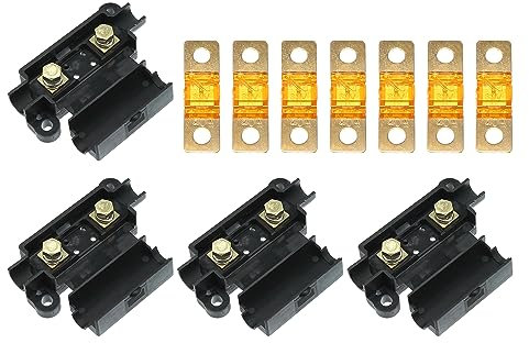 X AUTOHAUX Kit fusibles 40A pour 4 ANS Porte-fusibles 7 x 40 AMP pour Voiture Double Batterie