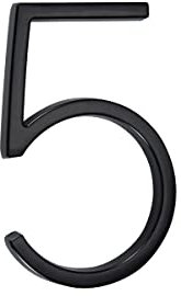 Numero civico galleggianti altezza 6in (15,5cm) numero civici neri numeri porta segno grandi numeri di porta, segni casa numero civico esterno(5)