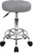 KKTONER Rollhocker Arbeitshocker Barhocker höhenverstellbar 49-64cm drehbar aus Kunstleder Grau