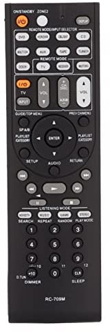 Ersatz Fernbedienung, präzise Plug and Play Lautstärkeregelung für Heimkino AV Receiver ABS Schwarz 1 Pack kompatibel mit TX SR506 TX SR506S TX SR576 TX SR576S