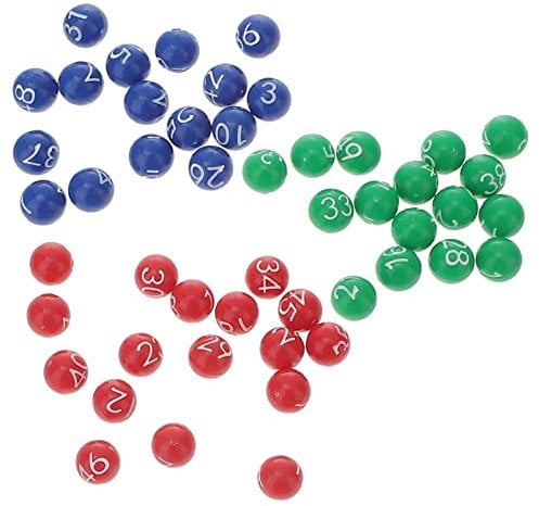Gadpiparty 49-Piece Mini Bingo Balls Set – Complete 1-49 Numbered Raffle Balls for Cage | Small 2cm Plastic(True-to-Size) | No Missing/Duplicate Numbers | Party, Fundraiser & Game Night