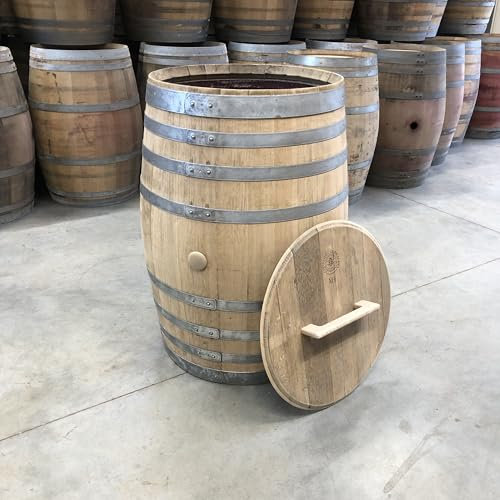 Fass-Schmiede Premium-Holzfass für Eisbaden 300 Liter – Ideal für Regeneration und Wellness – Hochwertiges Tauchfass aus nachhaltigem Holz, originales Weinfass (ohne Treppe, natur)