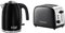Russell Hobbs 20413 Classic Kettle & 26550 2 Slice Toaster, Black