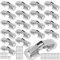 HEIHAK 20 Pcs 77 × 32 × 19mm 90 Degree Cabinet Hinges, Concealed Soft Close Hinges with Screws, Easy Mount Kitchen Cupboard Hinge for Bedroom Door, Bathroom Wardrobe
