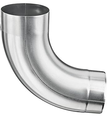 zbs24 Zink Regenrohre Fallrohrbogen 80mm Neigung 85°, konischer Ablaufbogen mit Einsteckfase