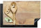 KitchenYeah© Herdabdeckplatte Einteilig Küche Herdabdeckung Induktionsfeld Ceranfeld Herdabdeckplatten Vinyl Matte Aufrollbar Holz - Löffel - Braun - Smiley - 80x52 cm