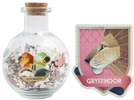 Grupo Erik Harry Potter Puzzle Gryffindor Hogwarts Haus – Sammler Puzzle 322 Teile in Zaubertrinkflasche - Offizieller Harry Potter Fanartikel Geschenke