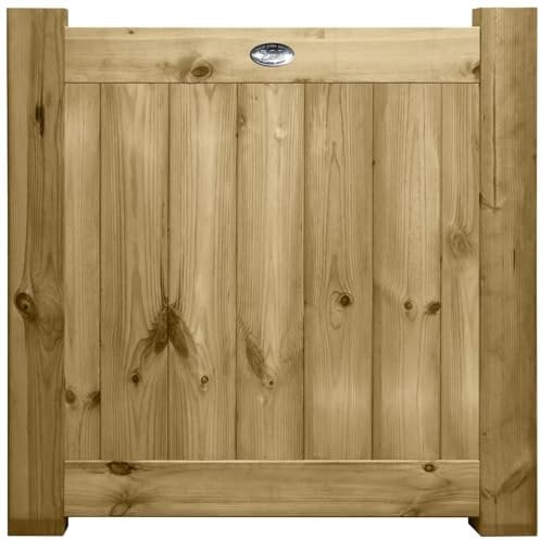 Premier Garden Supplies Pedestrian PATHWAY Gate Vertical Tongue & Groove Boards Rebated in a Thick H-Frame Height: 3ft (90cm | 900mm) x Width 3ft (90cm | 900mm)