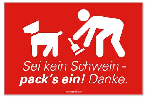 Hundekot Schild Kein Hundeklo Hinweisschild PVC 300 x 200 x 3 mm Vorgebohrt B1-Zertifiziert