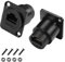 YACSEJAO 2 - Pack RJ45 cat6 panneau socket type d RJ45 femelle connecteur réseau LAN cloison passe - partout Socket