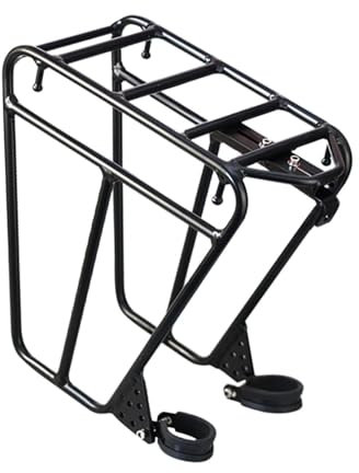 LOVIVER Bike Front Carrier Rack, Bag Luggage Shelf Maximum Load 25kg Adults Cargo Pannier Front Fork Rack for Touring Travel