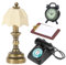 Miniatur Wichtel Zubehör Möbel, Puppenhaus Zubehör Nostalgie Wichtel Zubehör Wohnzimmer, Miniatur Puppenhaus Zubehör Wichtelzubehör Set Miniatur Deko Mini Telefon Wecker Tischlampe Schreibblock